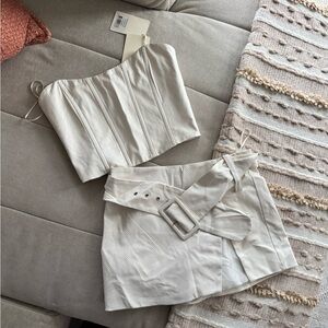 Peppermayo Cream Skirt Set
